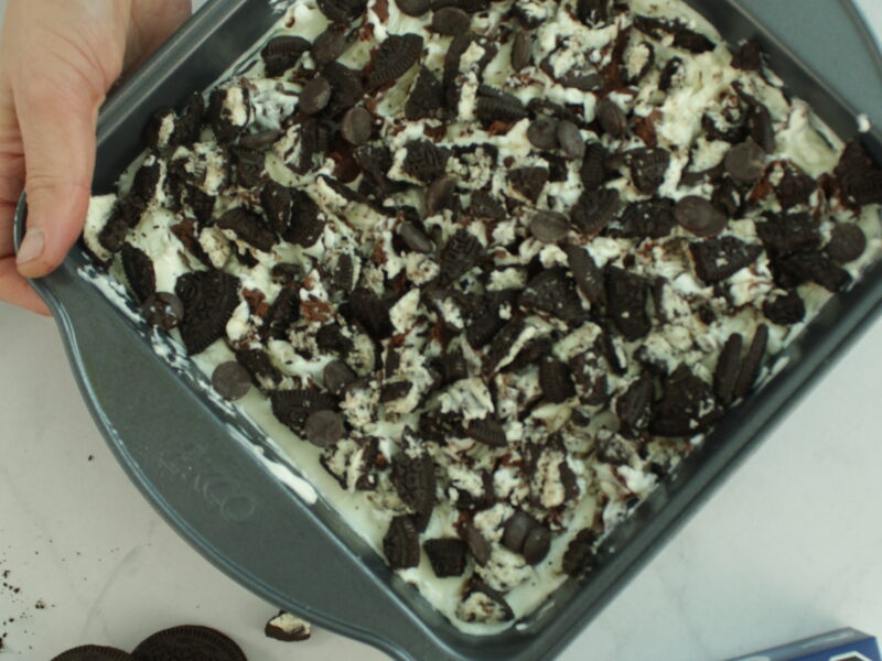 Brownies con Queso Crema y Oreos